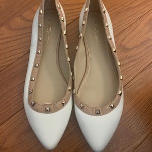 BCBG Generation Brand New White Flats